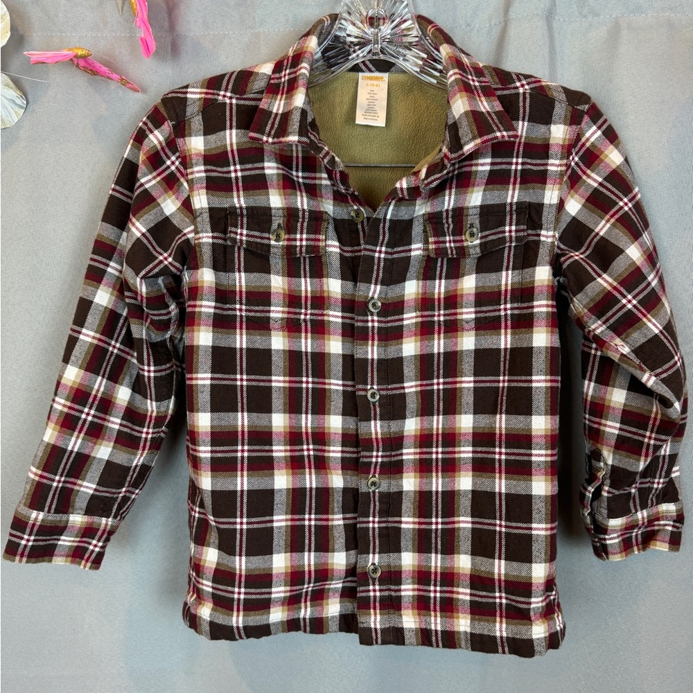 Gymboree Lined Cotton Button Down Shacket- Sz Small (5-6)